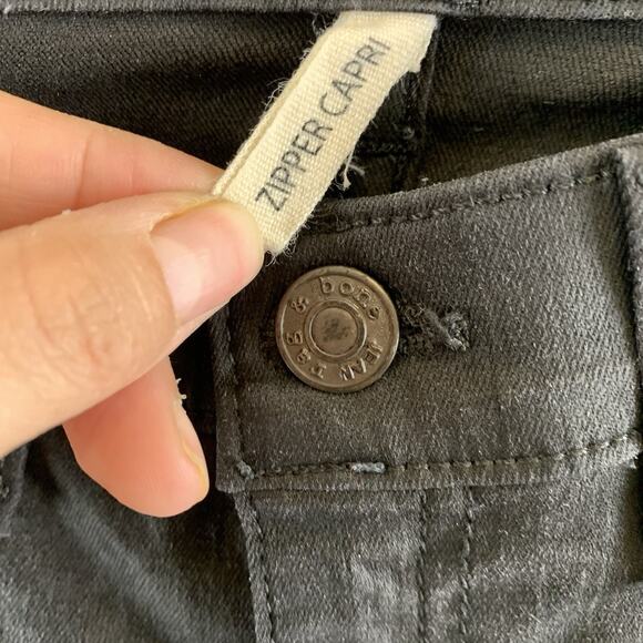 Rag & Bone Women’s Skinny Jeans Zipper Capri Moto Black Size 26 - Picture 3 of 16